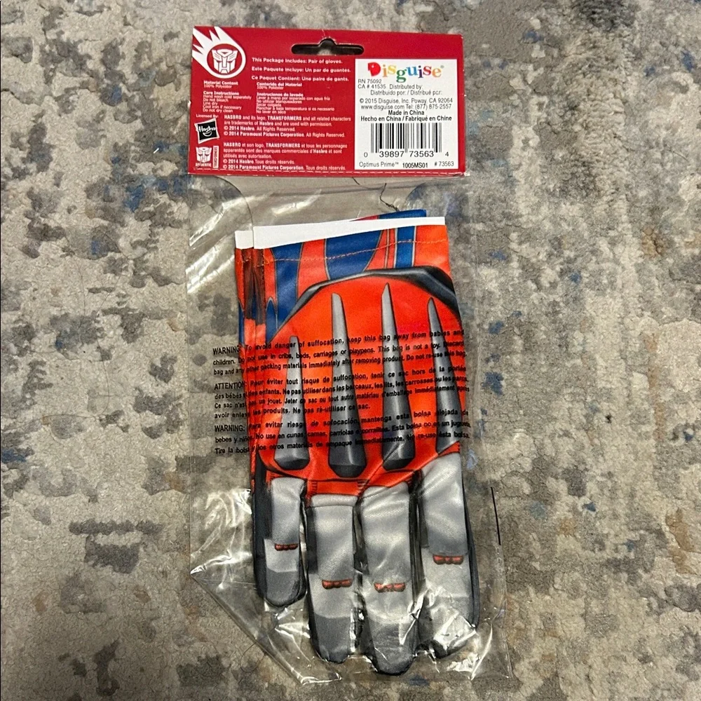 Transformers Optimus Prime Gloves